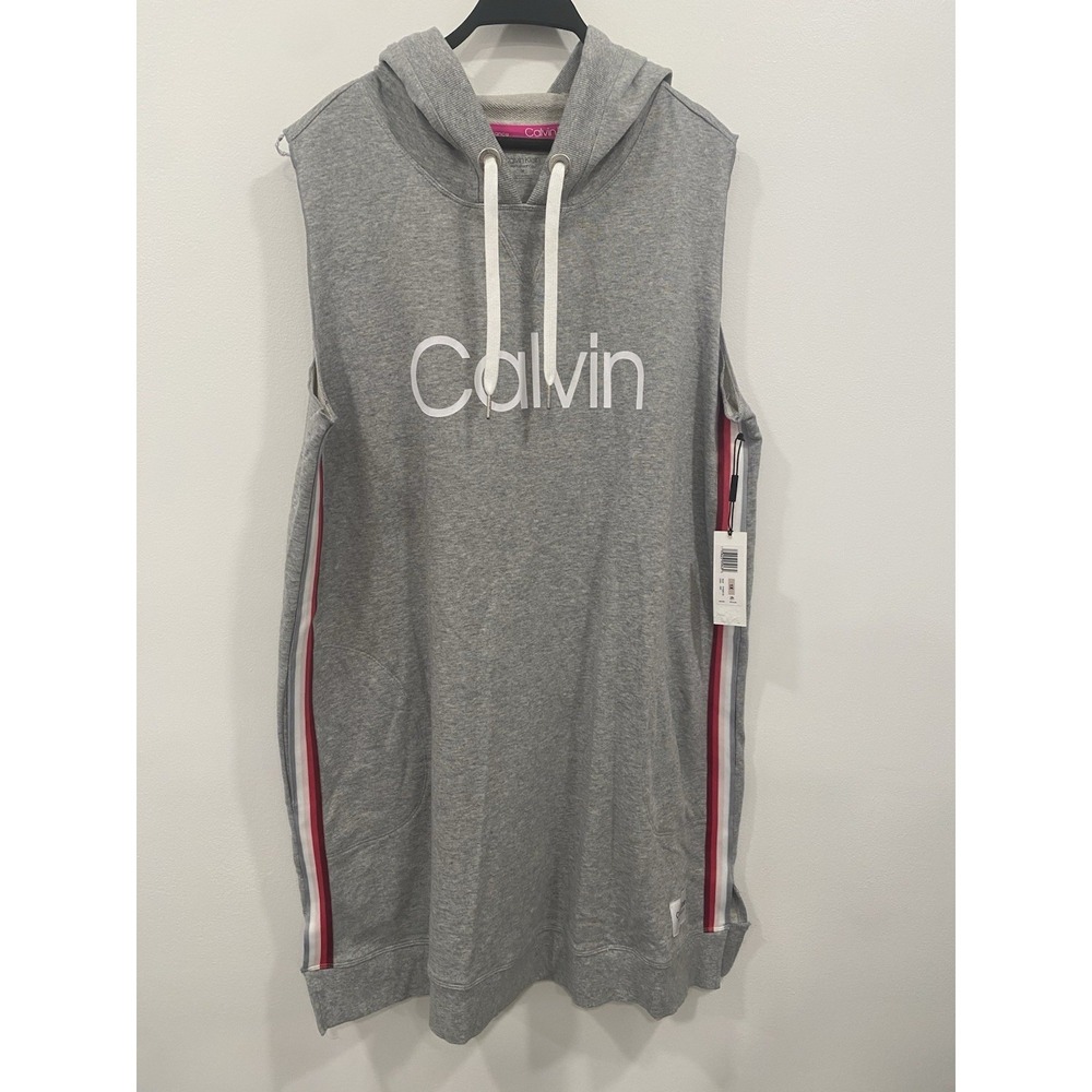 CALVIN KLEIN PERFORMANCE Women's Plus SX French Terry Hoodie Shift Dress TEDO 1X - Picture 14 of 15